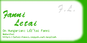 fanni letai business card